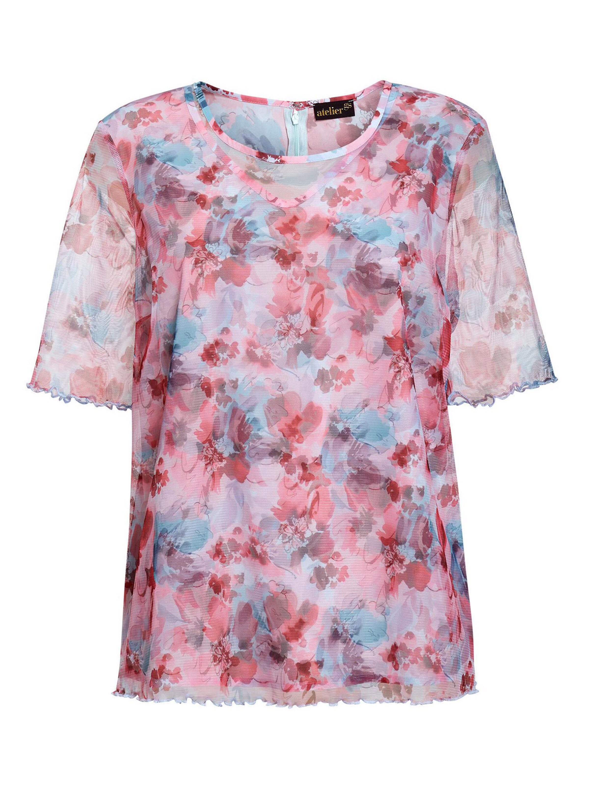 Goldner Bluse in Blau: Vorderseite