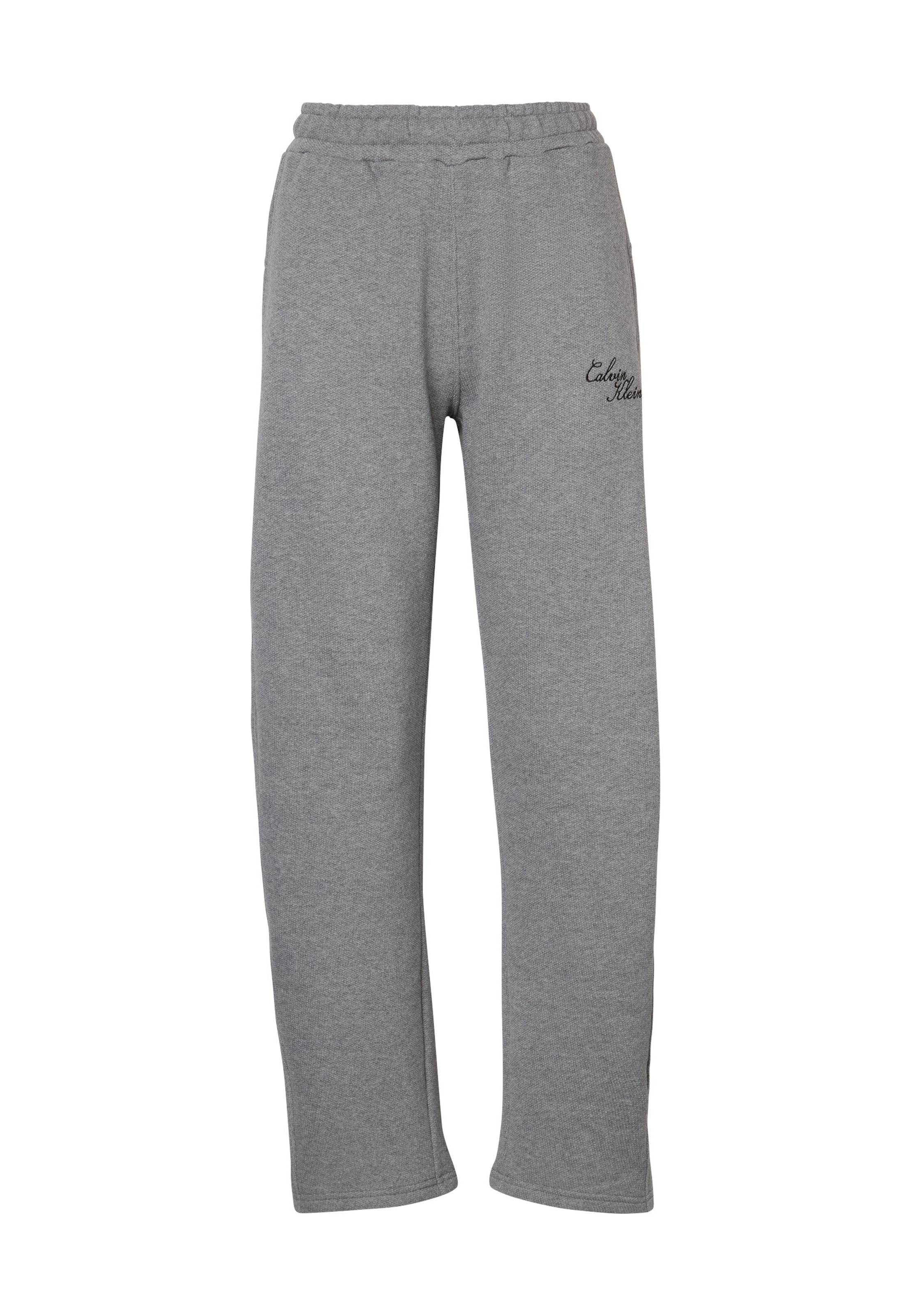 Largi Pantaloni de la Calvin Klein Jeans pe gri: față