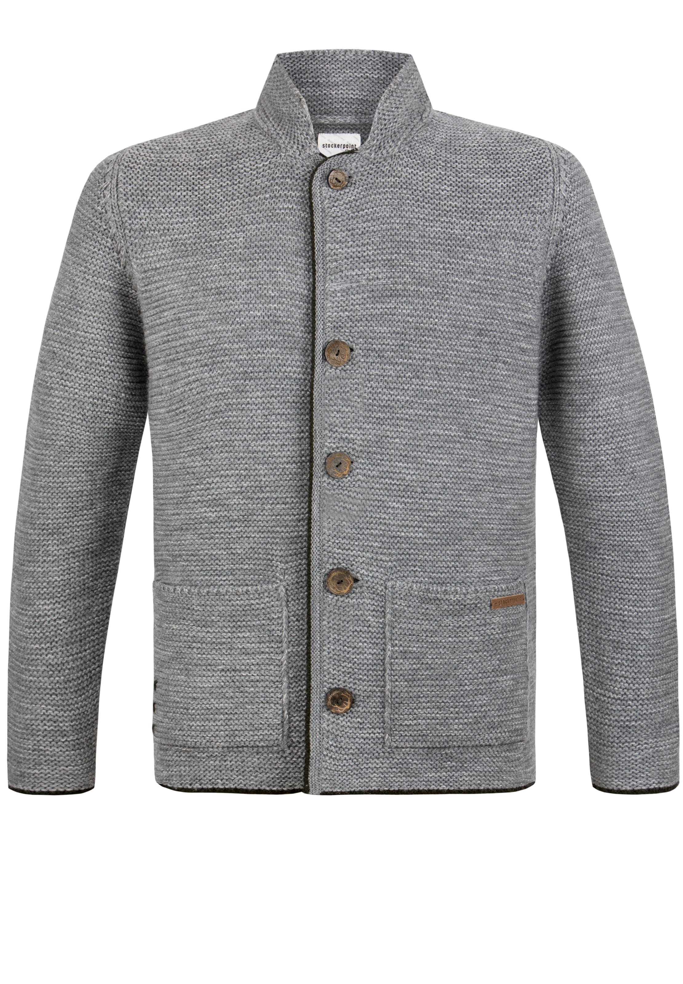 STOCKERPOINT Strickjacke 'Nicolo' in Grau: Vorderseite