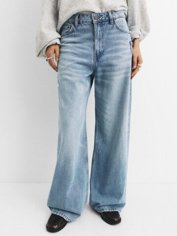 Pull&Bear Baggy Дънки в синьо: отпред