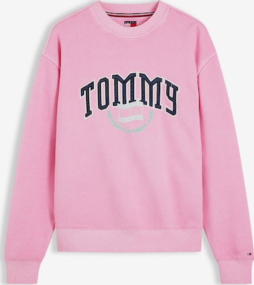Tommy Jeans Суичър 'Varsity Crest' в розово: отпред