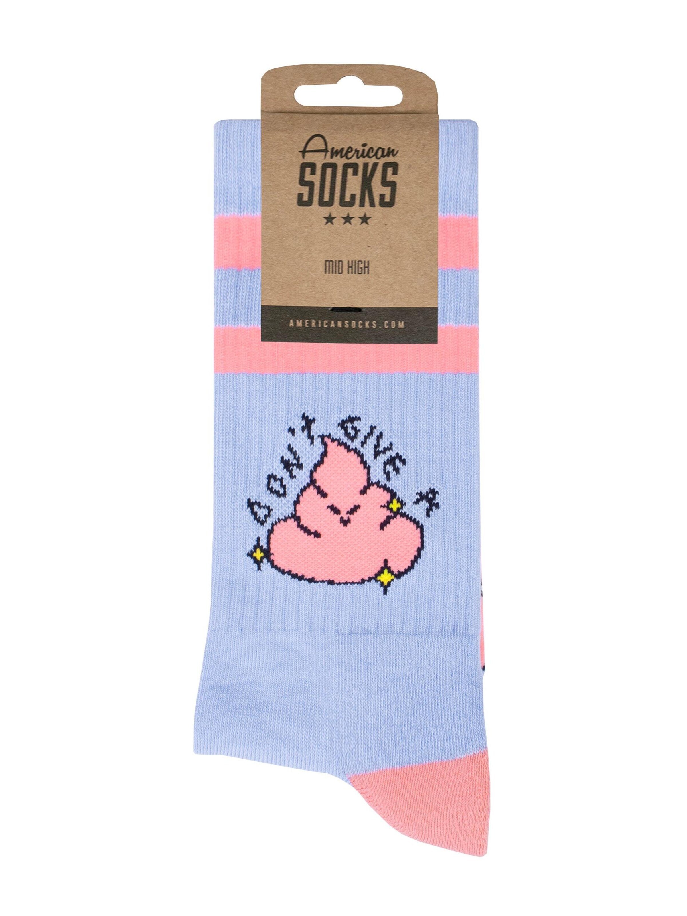 American Socks Socken 'Don't give a shit'‌‌‌‌ in Blau
