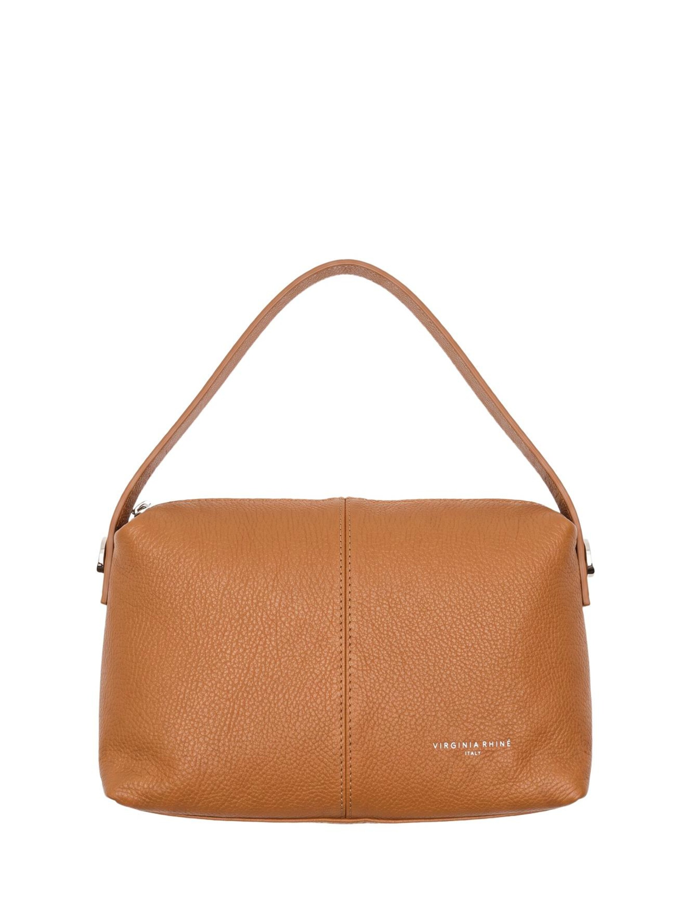 Borsa a mano 'Borsa a Mano Pelle Genuina Virginia Rhinè 26x17 cm' di Virginia Rhinè in marrone: frontale