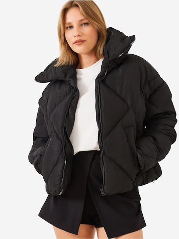 Bianco Lucci Winterjas in Zwart: voorkant