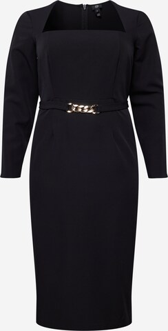 Robe fourreau River Island Plus en noir : devant