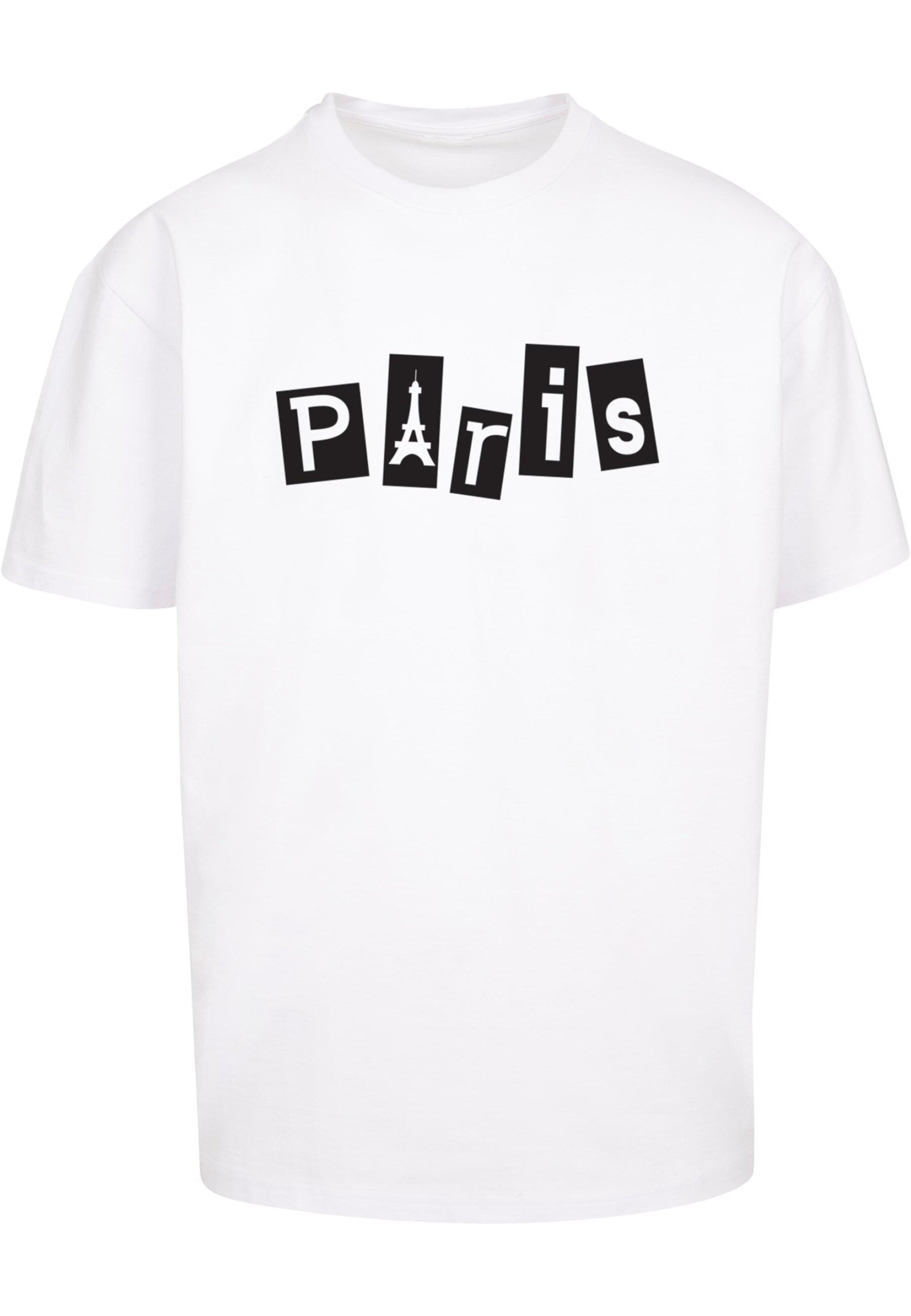 Merchcode Μπλουζάκι 'Paris' σε λευκό: μπροστά