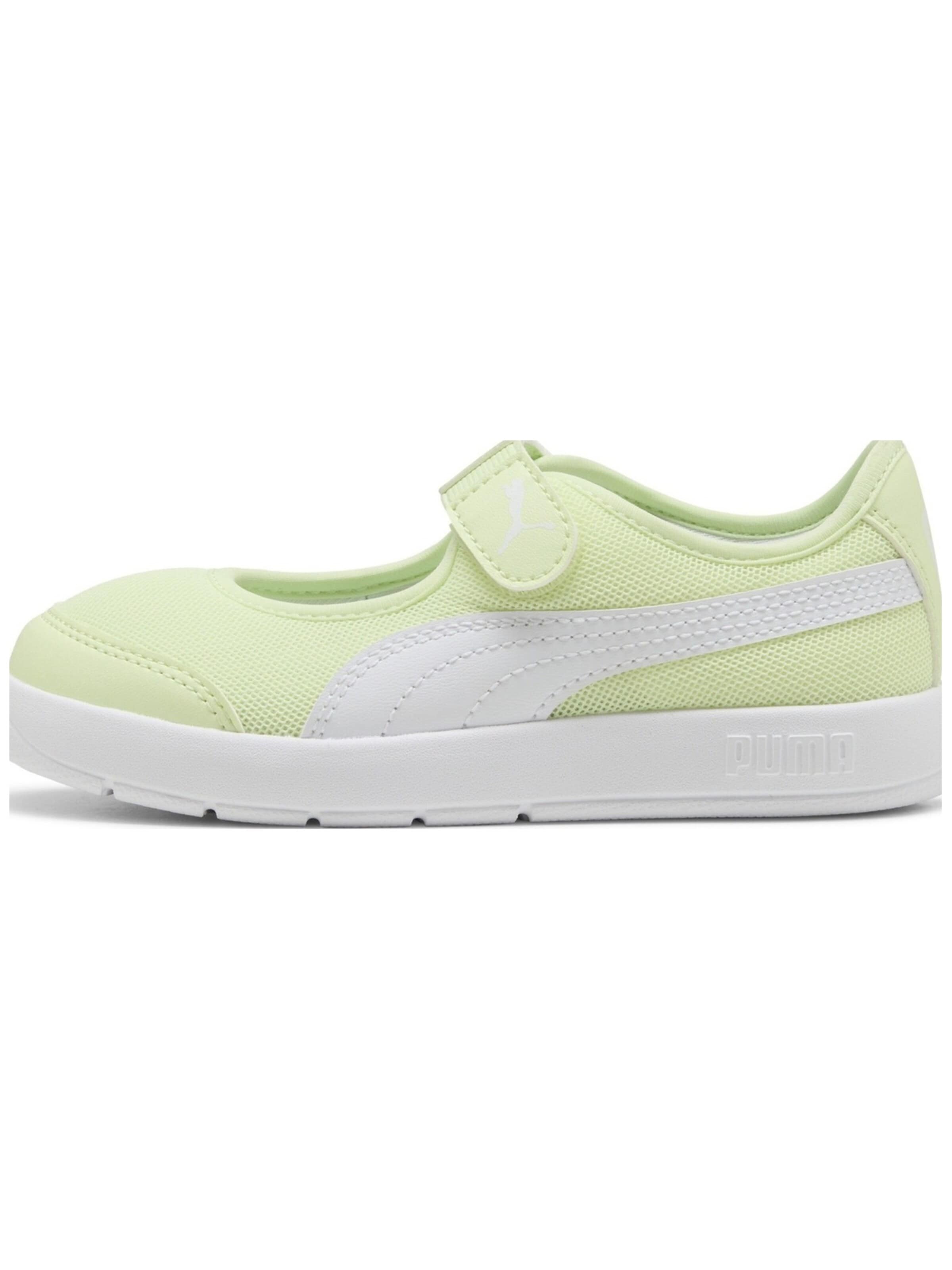 Scarpa sportiva 'Courtflex V3' di PUMA in verde: frontale