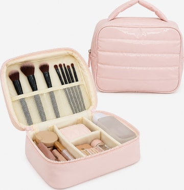 MEVYRA Kosmetiktasche 'Kosmetiktasche, Gesteppte Reise-Kulturtasche mit Griff' in Pink: Vorderseite