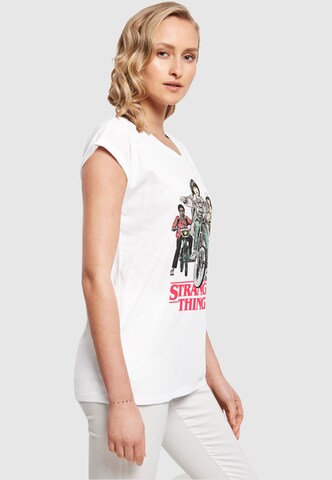 T-shirt 'Stranger Things - Retro Bikers' ABSOLUTE CULT en blanc