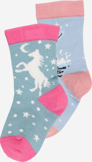 Walkiddy Socks in Pastel blue / Light blue / Pink / Rose / White, Item view