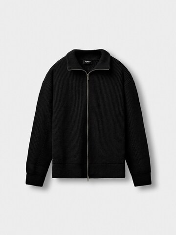 Burocs Knit Cardigan in Black: front