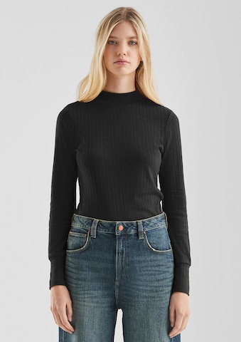 QS Shirt in Zwart: voorkant