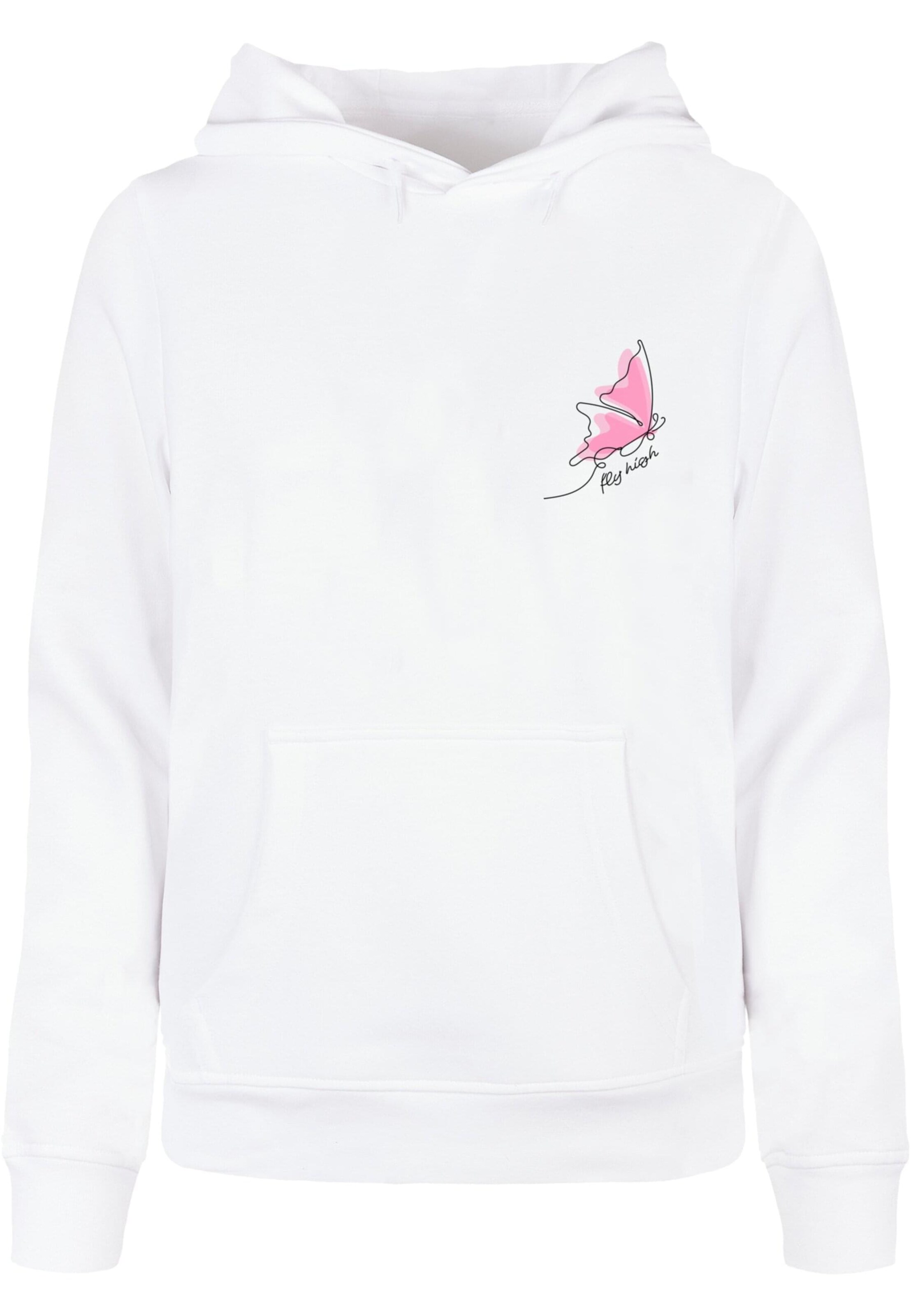 Merchcode Sweatshirt 'Fly High' in White: front