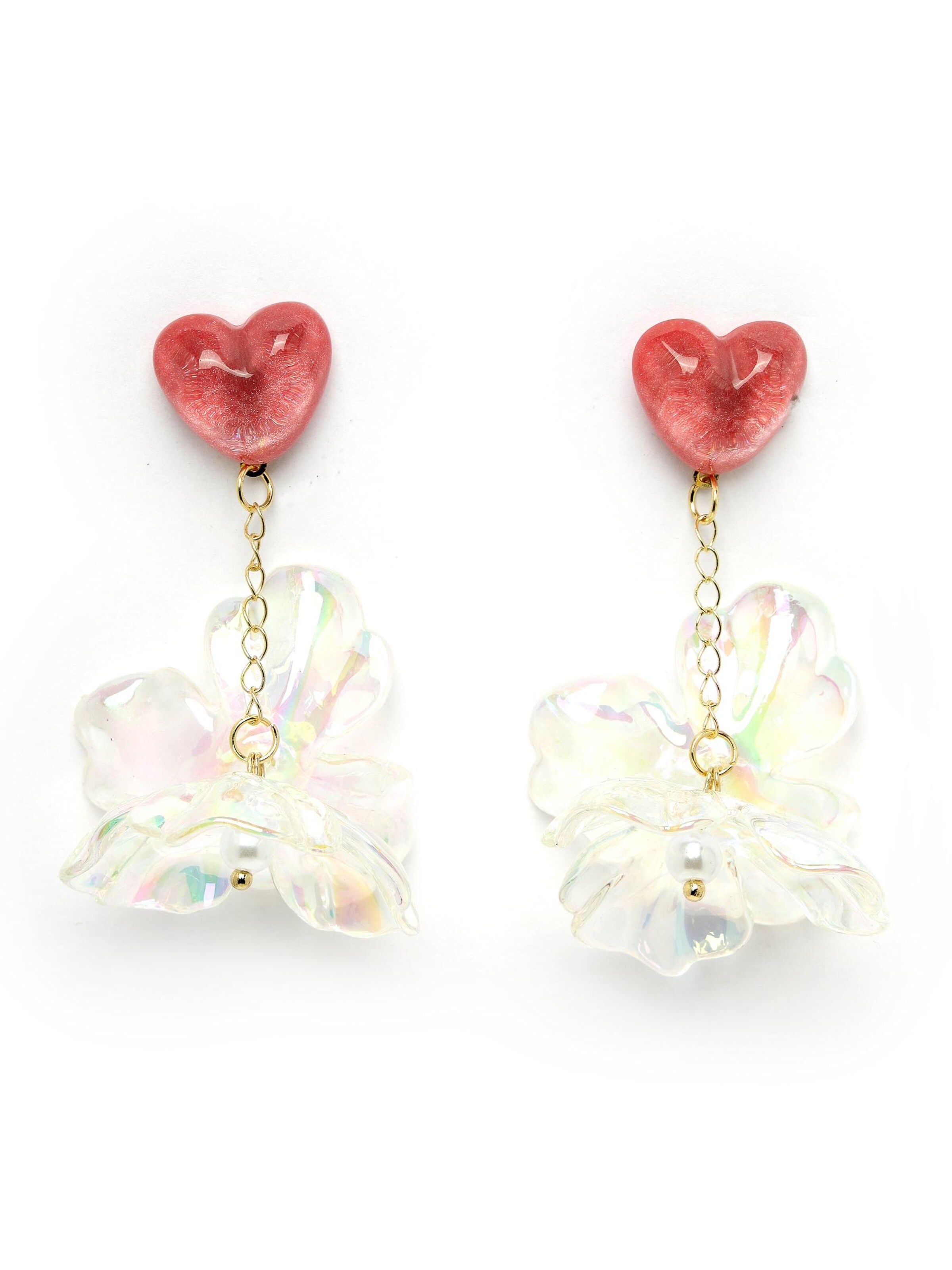 AVANT-GARDE PARIS Boucles d'oreilles 'Hannasa' en blanc, Vue avec produit