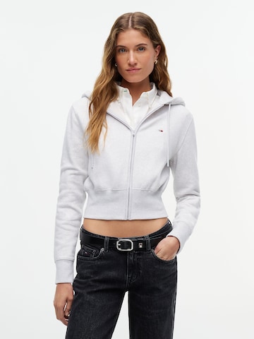 Tommy Jeans Sweatvest in Grijs: voorkant
