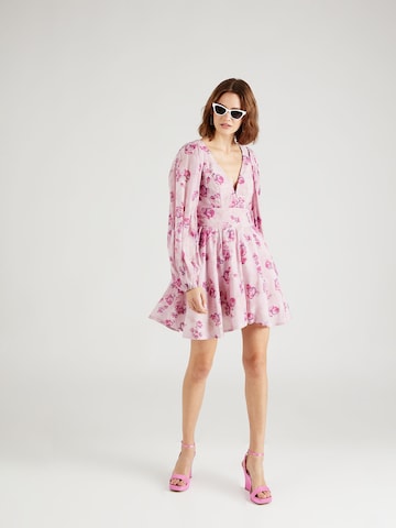 Robe 'BAROL' Bardot en rose