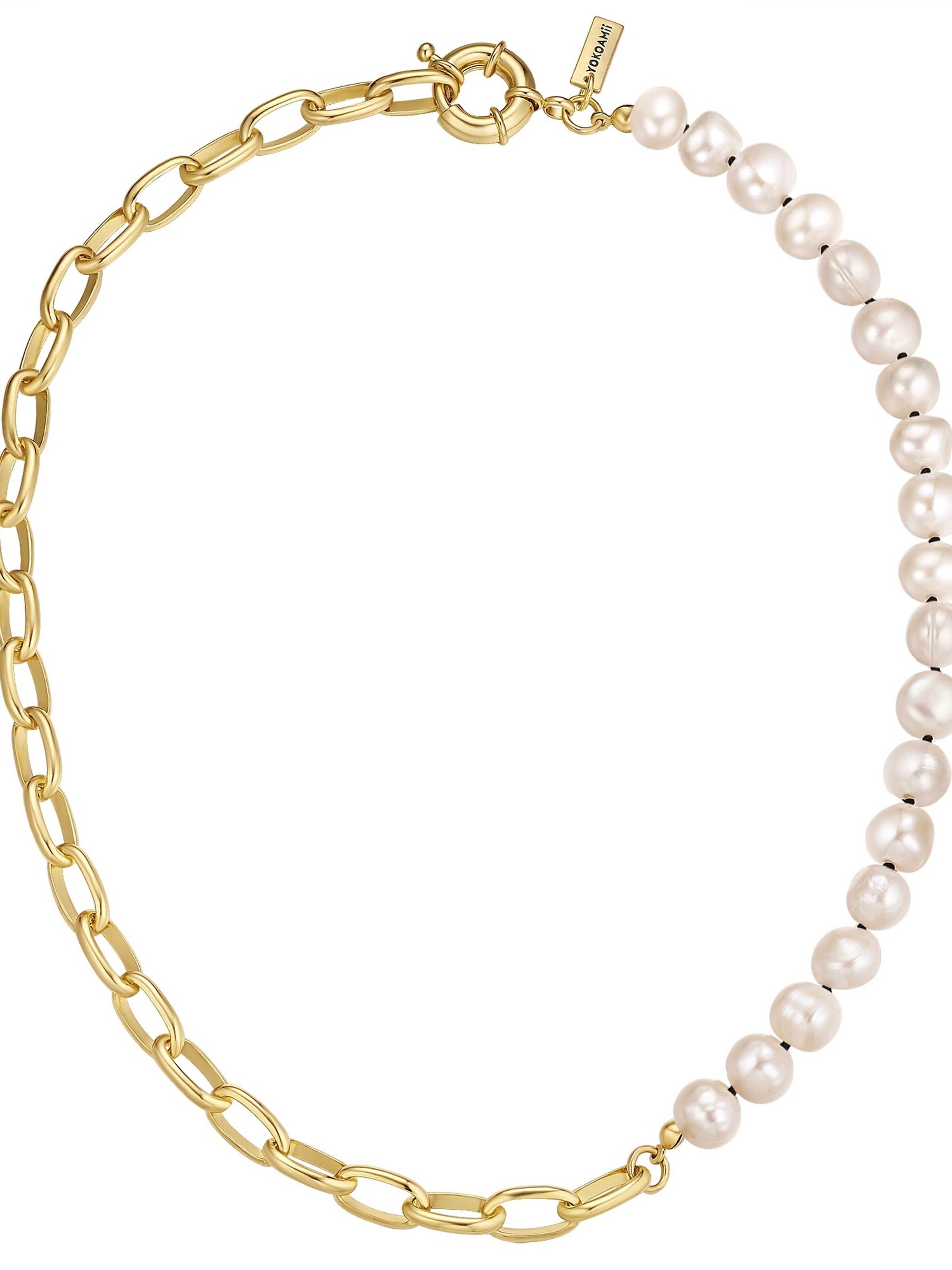 Yokoamii Ketting in de kleur Goud / Parelwit, Productweergave
