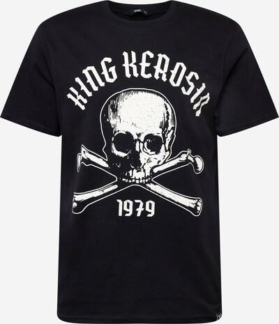 King Kerosin T-Shirt 'Skull Palma' in schwarz / weiß, Produktansicht