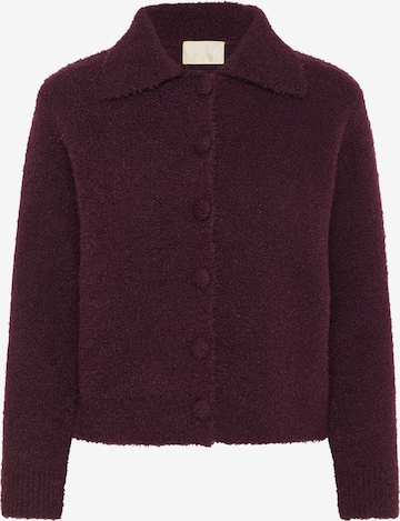 Cardigan 'SLSelene' SOAKED IN LUXURY en violet : devant