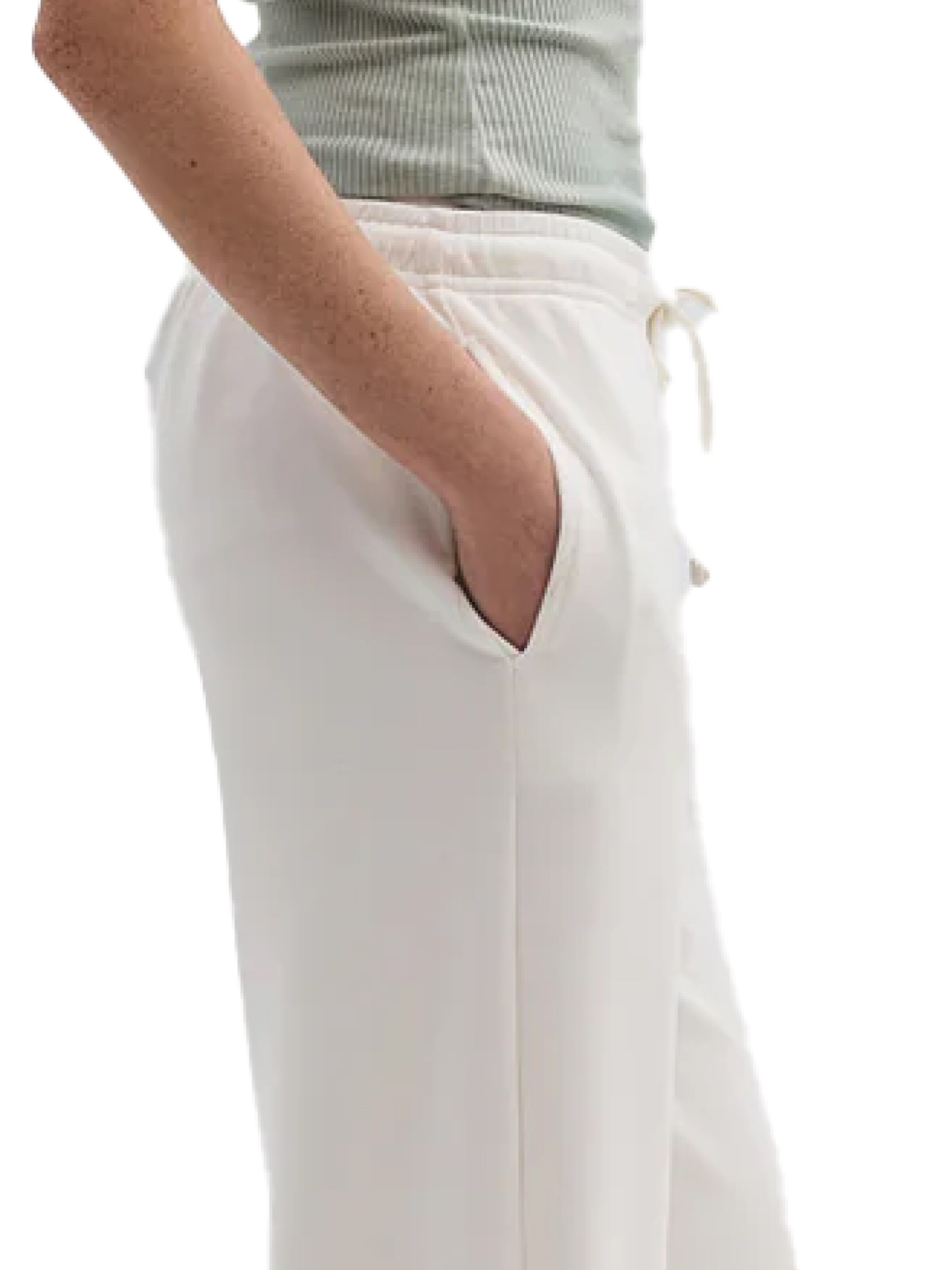 No Matter What Wide Leg Hose in Weiß