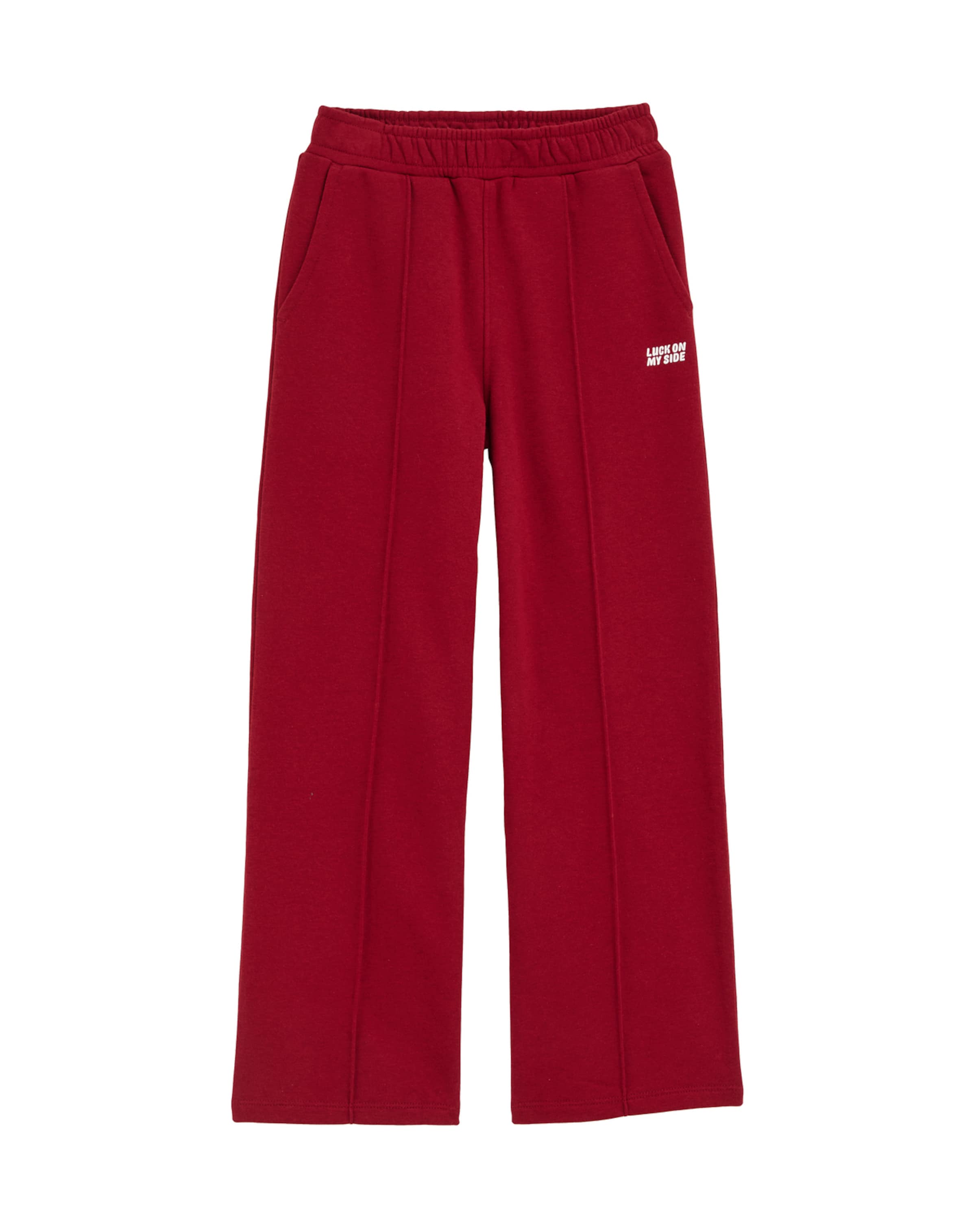 WE Fashion Широки крачоли Панталон в червено: отпред