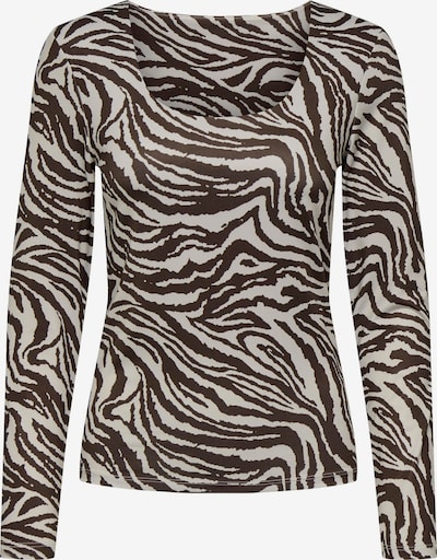 Marškinėliai 'ONLLone' iš ONLY, spalva – tamsiai ruda / balkšva, Prekių apžvalga