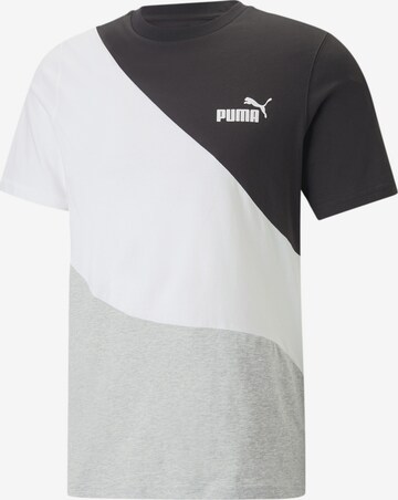 PUMA Functioneel shirt 'POWER' in Grijs: voorkant