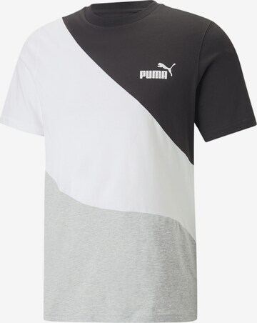 T-Shirt fonctionnel 'POWER' PUMA en gris : devant
