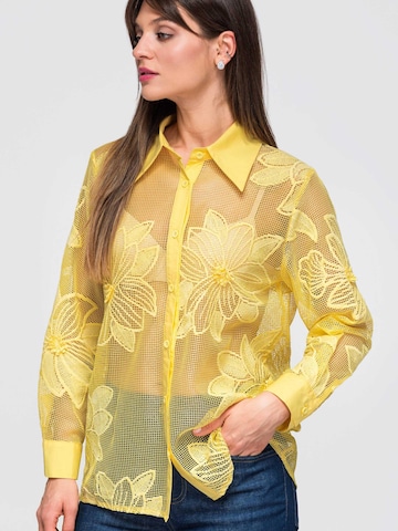 Ombre Blouse in Geel: voorkant