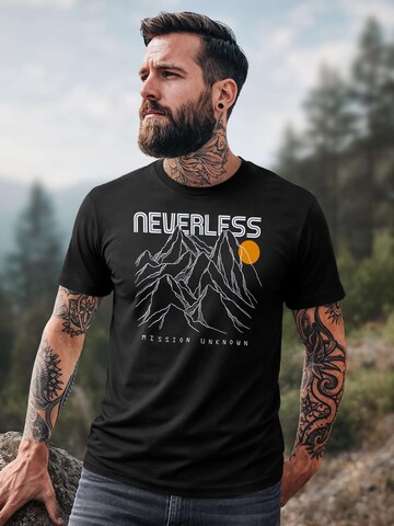 Neverless Shirt 'Gebirge'‌‌‌‌‌‌ in Schwarz