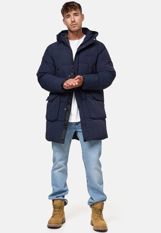 INDICODE JEANS Winter Jacket 'Dexter' in Blue