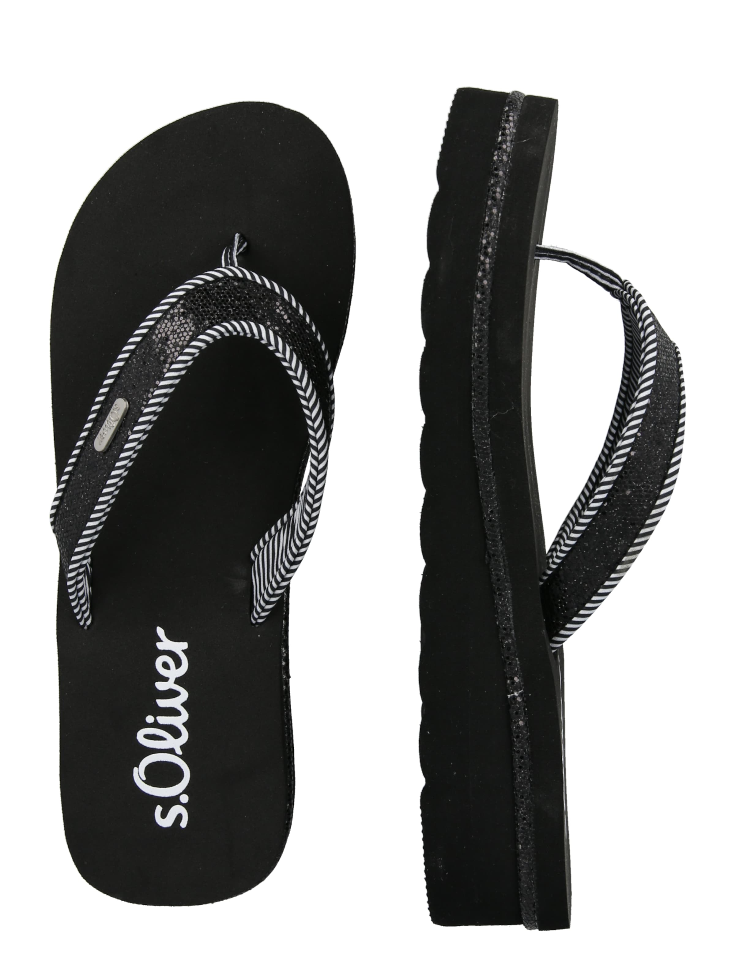 Flip-flops de la s.Oliver pe negru