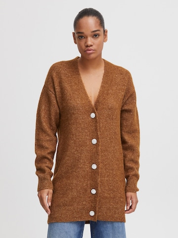 ICHI Cardigan 'BESIE' i brun: forside