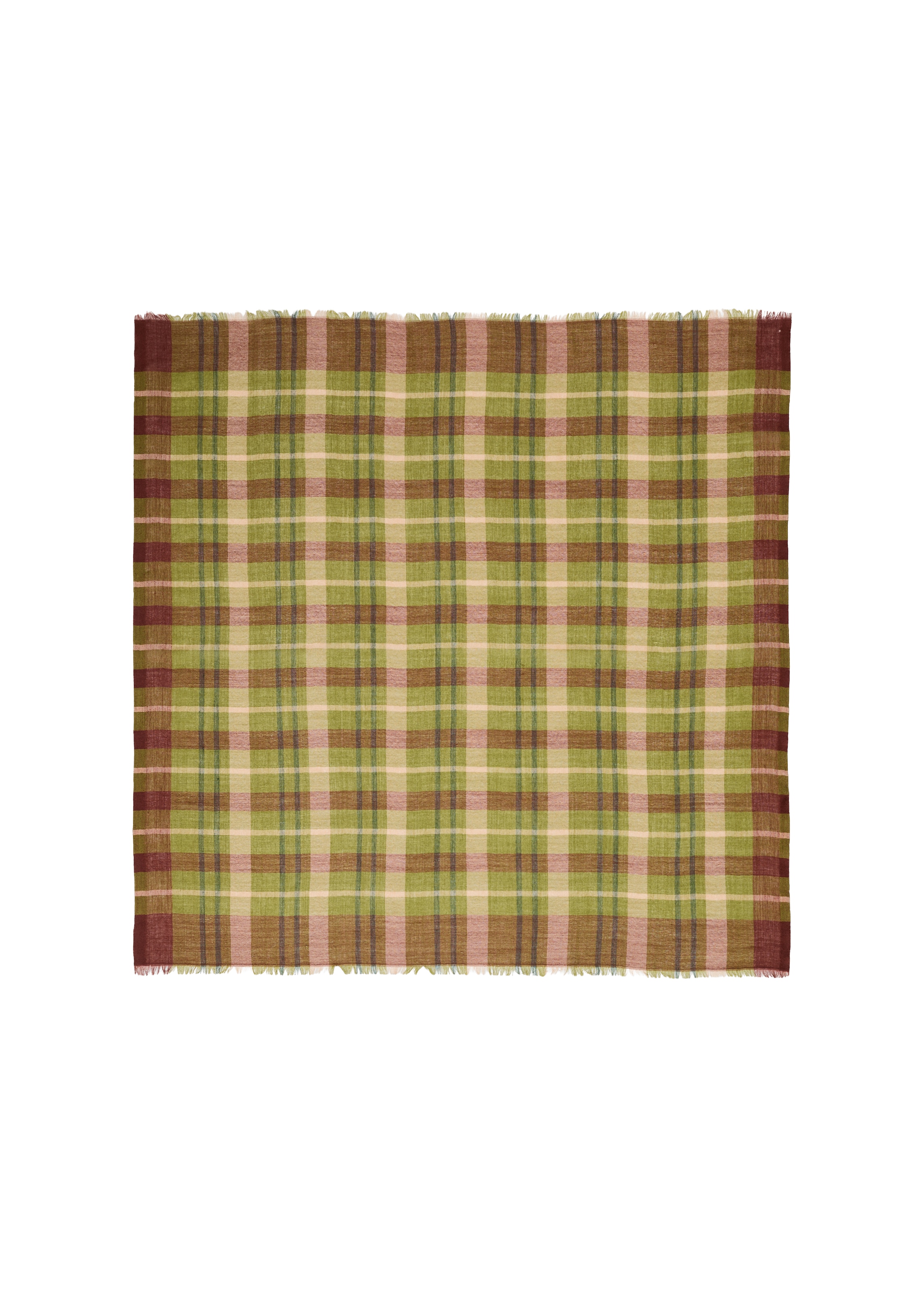 Sciarpa in One Size MANGO di colore marrone / verde / verde chiaro / borgogna, Visualizzazione prodotti