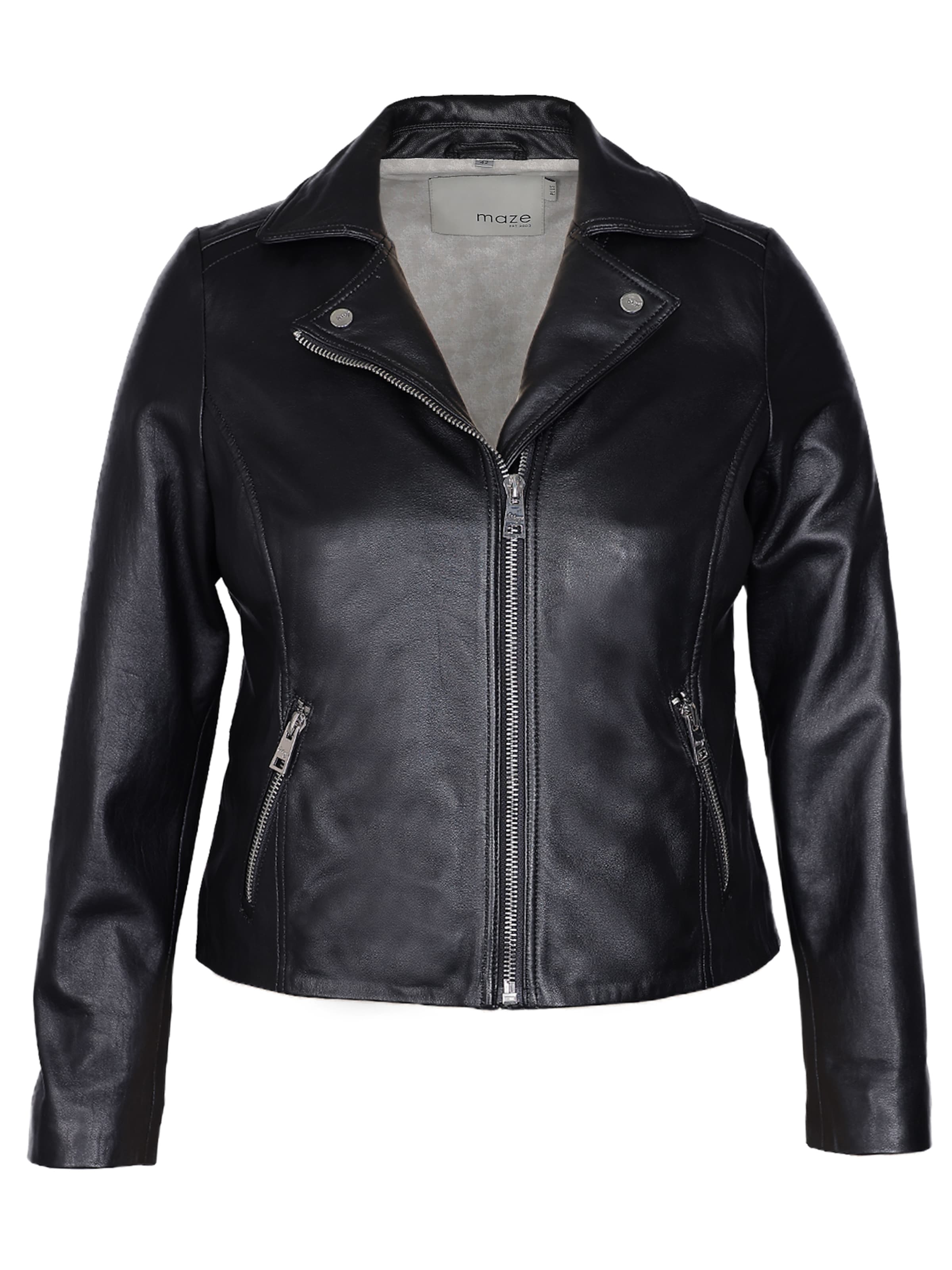 Maze Jacke in Schwarz: Vorderseite