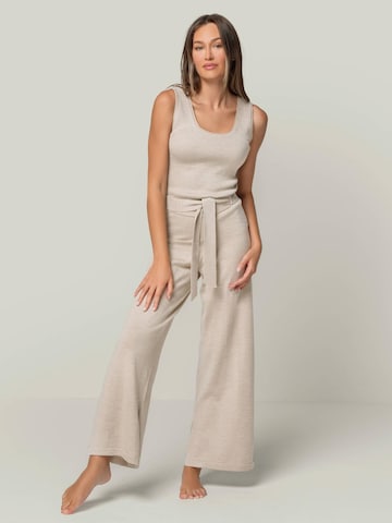 YOU LOOK PERFECT Huispak 'LOUNGEWEAR SET  - Cardigan Blossom & Top Blossom & Pants Bailey' in Beige