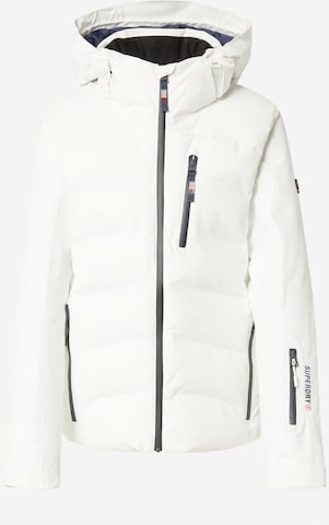 Geacă outdoor 'Motion Pro' de la Superdry Snow pe alb: față