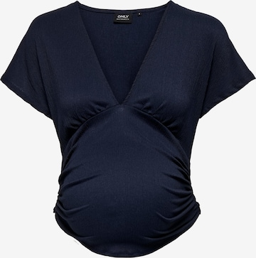 Only Maternity - Camisa 'Mina' em azul: frente