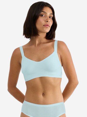SLOGGI Bralette Bra ' Blue ZERO Feel Air ' in Blue: front