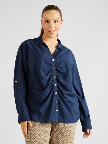 Michael Kors Plus Blouse in Blue: front