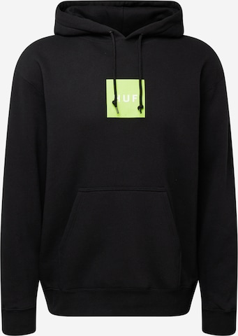 Sweat-shirt HUF en noir : devant