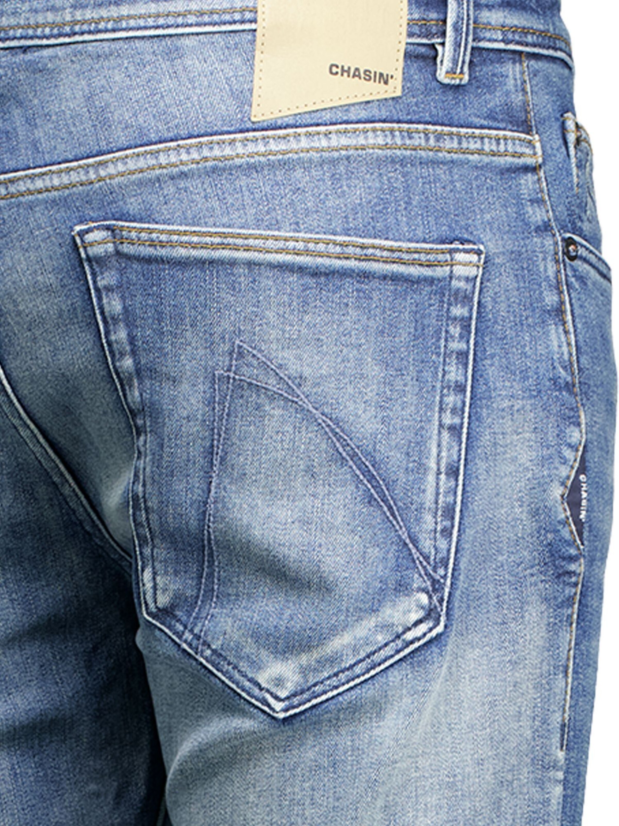 CHASIN' Slimfit Jeans 'Carter Crest' in Blauw