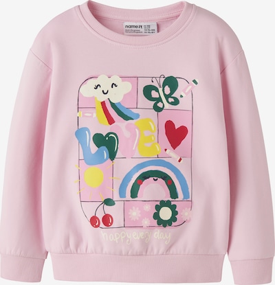 NAME IT Sweater majica 'NMFLUKA' veličine 122-128 u žuta / kraljevski zelena / roza / crvena, Pregled proizvoda