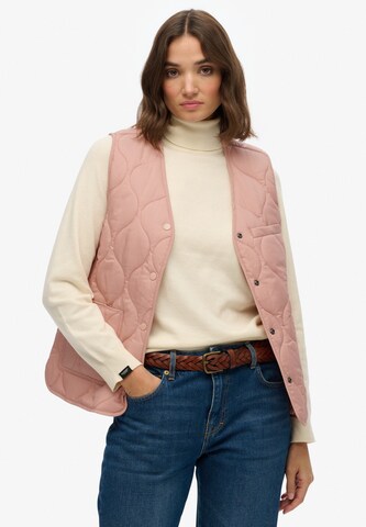 Gilet Superdry en rose : devant