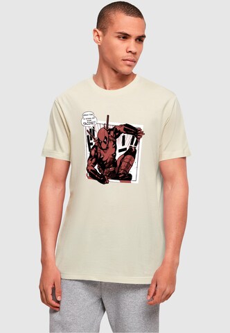 ABSOLUTE CULT Shirt 'Deadpool - Tacos Breaktime' in Beige: front