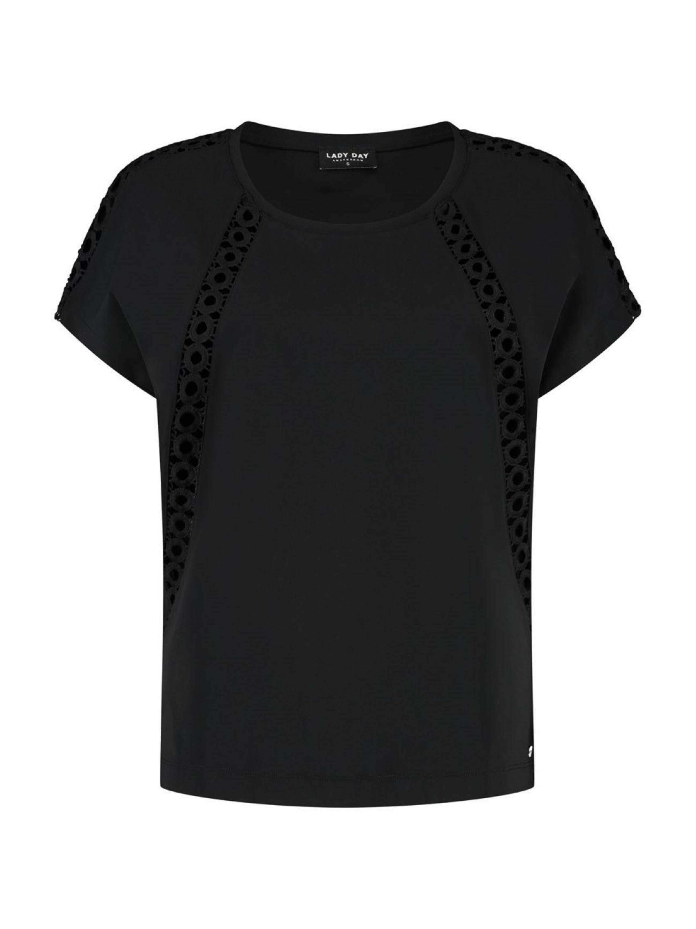 Lady Day Shirt 'Lady Day Lillian shirt zwart' in Zwart: voorkant