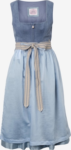 MARJO Dirndl 'Freudensee' in Blauw: voorkant