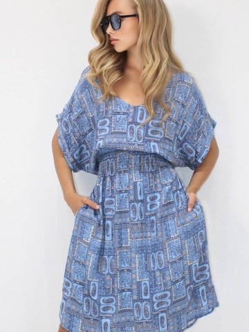 Trend Alaçatı Stili Καλοκαιρινό φόρεμα σε μπλε