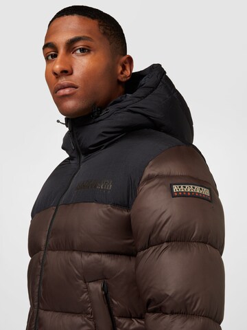 NAPAPIJRI Winter jacket 'HORNELEN' in Brown