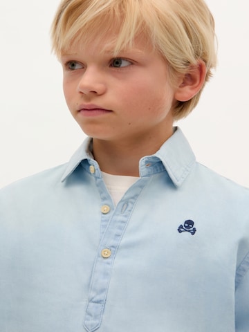 Scalpers Regular Fit Polera Denim Shirt Kids ' ' in Blau